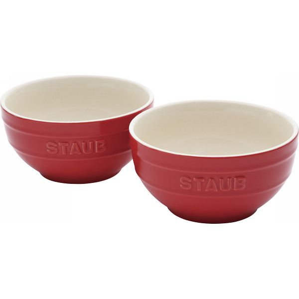 ストウブ　セラミック　ペアボウルチェリー