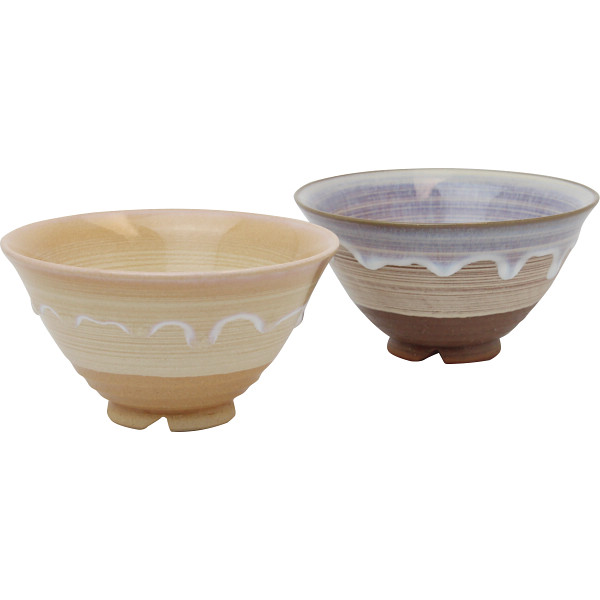 萩焼　しずく・そら飯茶碗ペア