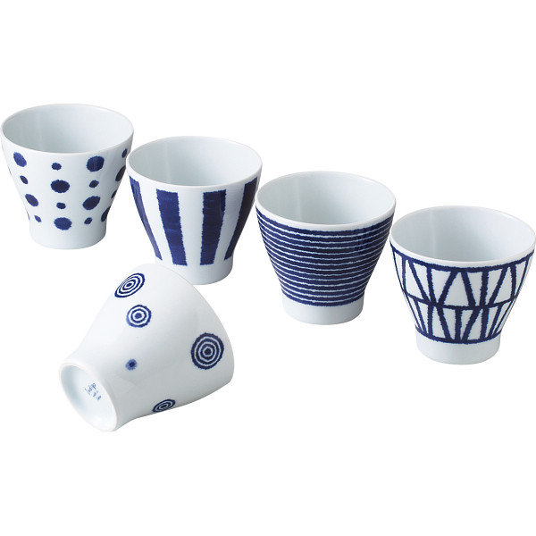 波佐見焼 藍玉カップ揃
