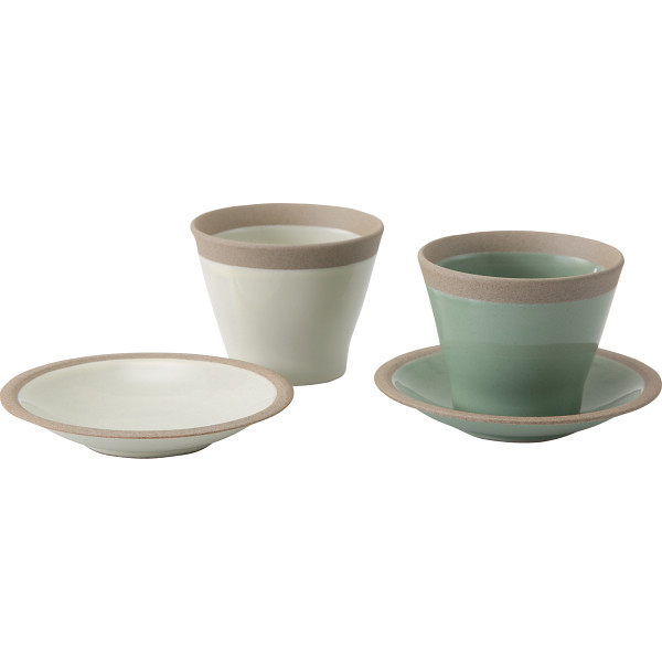 ポタリー　カップ＆トレーペア