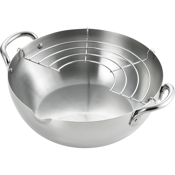 郷技 ステンレス製天ぷら鍋（２０ｃｍ）