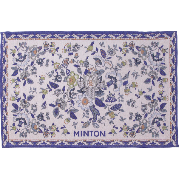 ミントン ジャガード織マットブルー