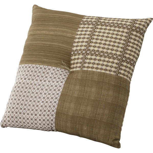 銘仙判座布団（織目格子）グリーン