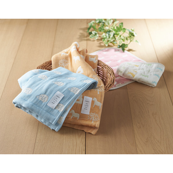 ふわら 四重織フェイスタオル・六重織タオルハンカチセット
