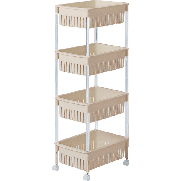 ルーチェ　ワゴン４段ベージュ