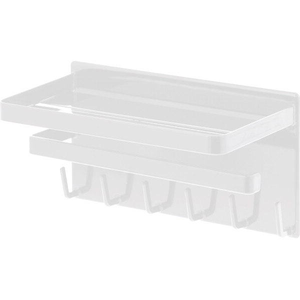 マグネットバスルーム多機能ラックホワイト