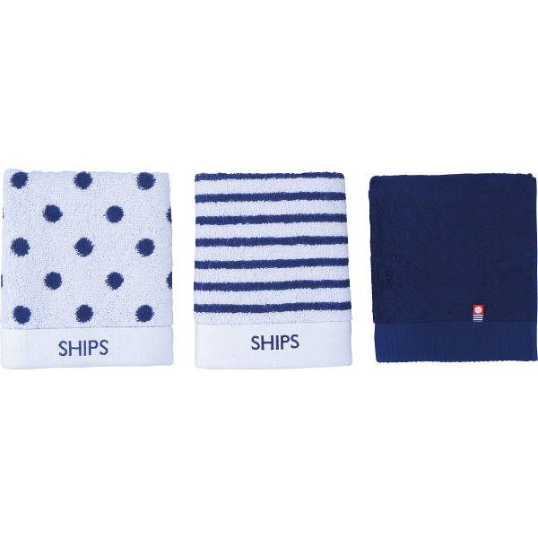 シップス　フェイスタオルセット（色柄おまかせ）