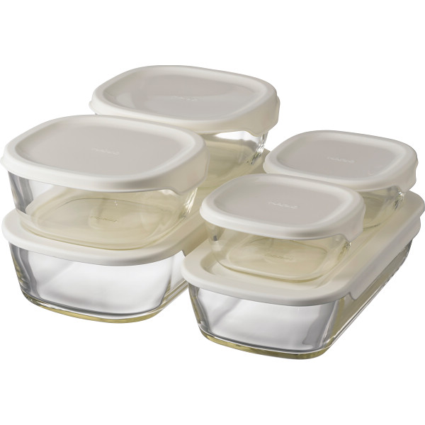 ハリオ スタッキング耐熱ガラスコンテナ６点セット