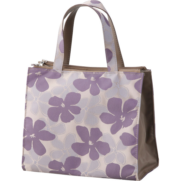 桐生織ジャガード手さげラベンダー