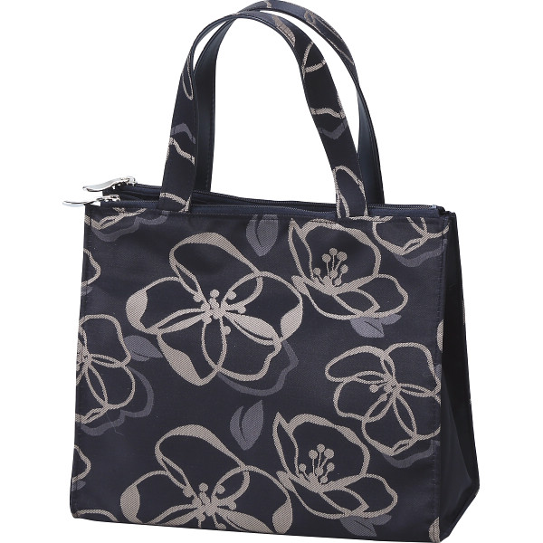 桐生ジャガード手さげブラック