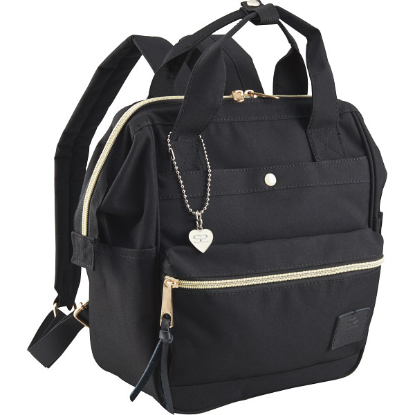 サボイ ワイヤー入りリュック（チャーム付）ブラック
