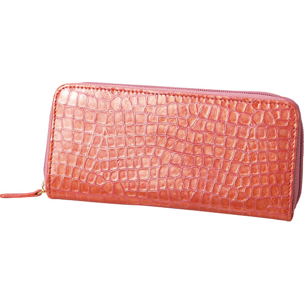 マデーラ ラウンドファスナー長財布ピンク