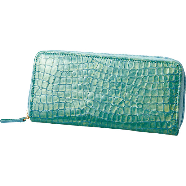 マデーラ ラウンドファスナー長財布ブルー