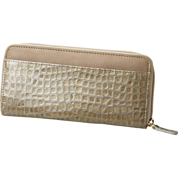 マデーラ ラウンドファスナー長財布ベージュ