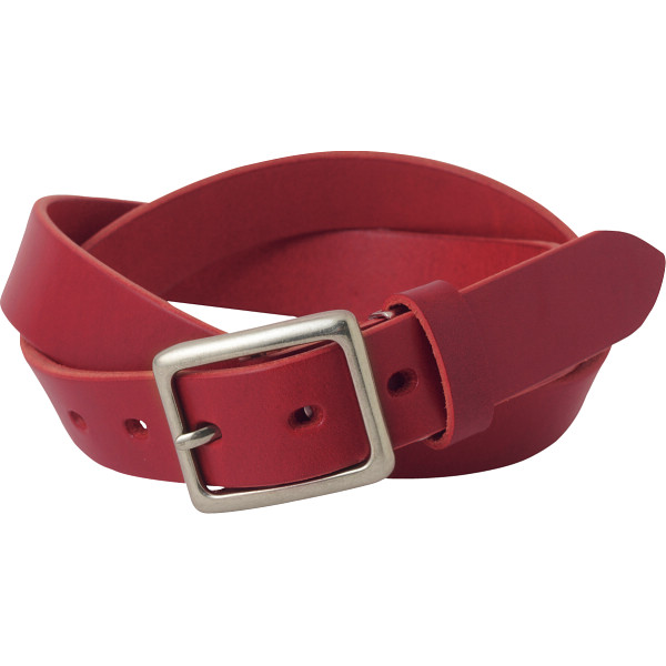 ｍ，ｉ，ｕ，ｏ．ｊ 栃木レザー ヌメ革 ベルトレッド