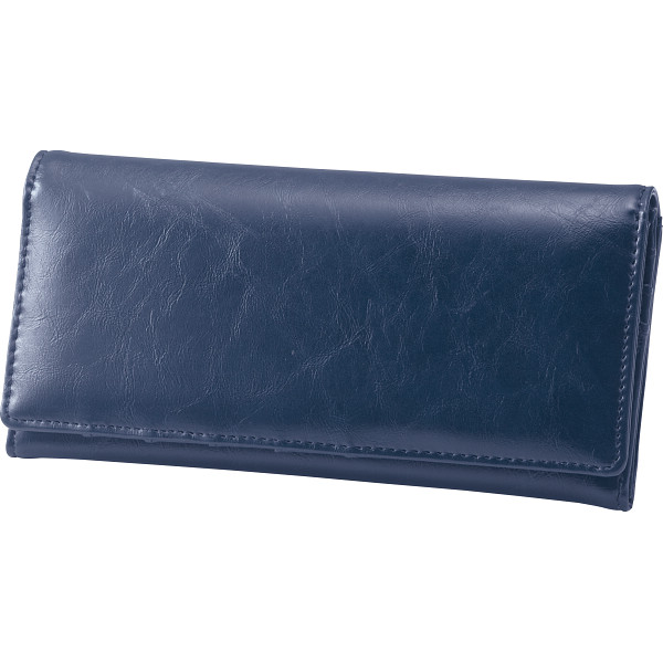 イルムス シンプル長財布ネイビー