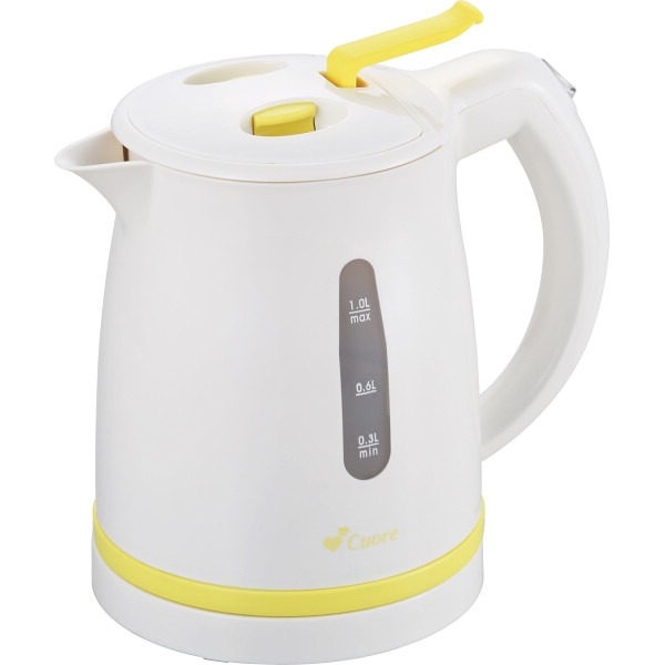 クオーレ 電気ケトル（１Ｌ）イエロー