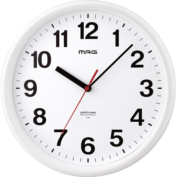 ＭＡＧ　インテリア電波掛時計　パルクホワイト