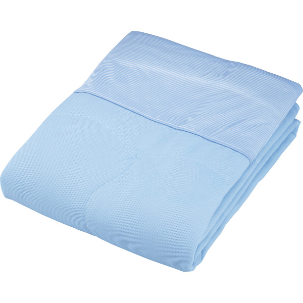 ひんやり涼感肌掛けふとんブルー