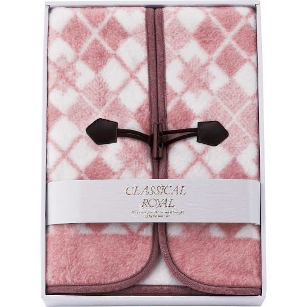 ジャカード織アクリルベストピンク