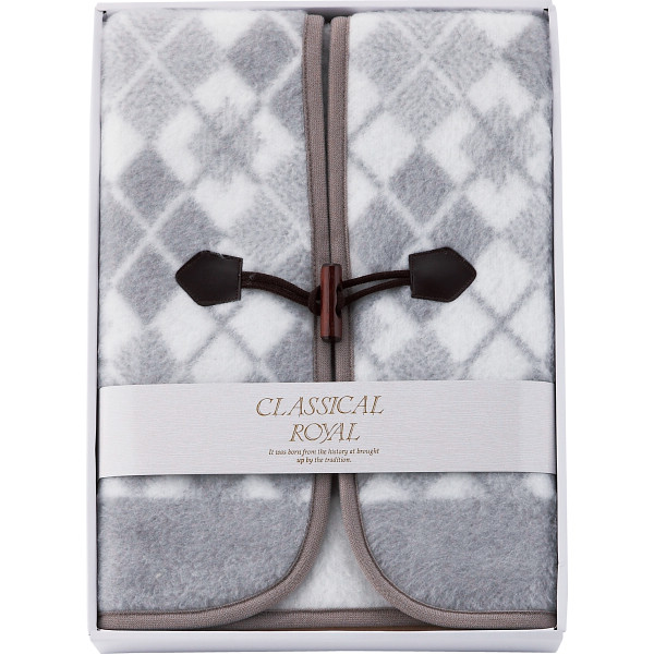 ジャカード織アクリルベストグレー