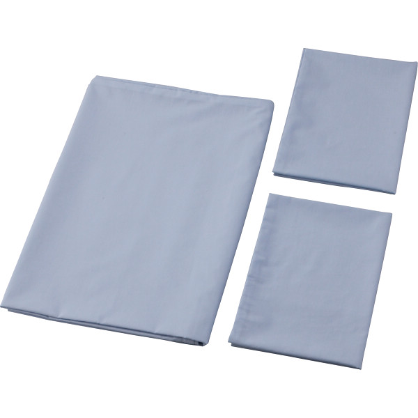 敷ふとんカバー＆ピロケース２枚セット（無地カラー）ブルー