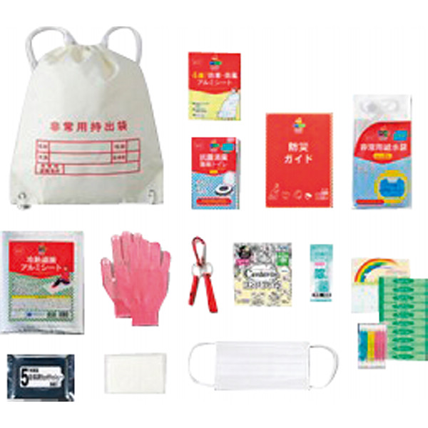 非常用持出袋１５点セット（女性用）