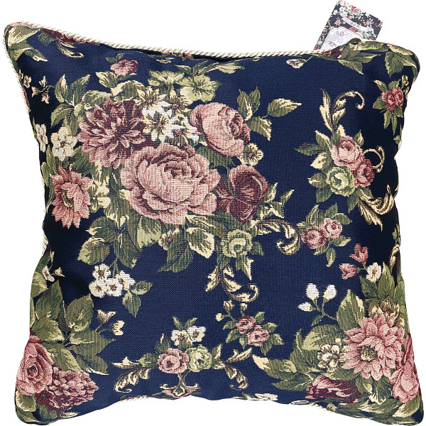 ジャガード織クッション（２個組）ネイビー