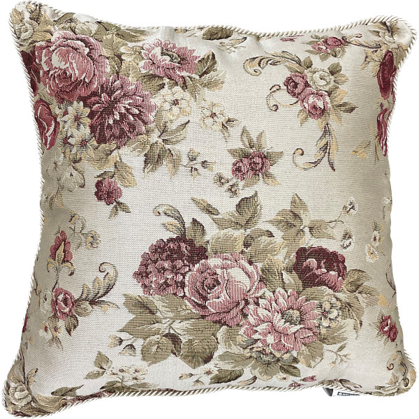 ジャガード織クッション（２個組）ベージュ