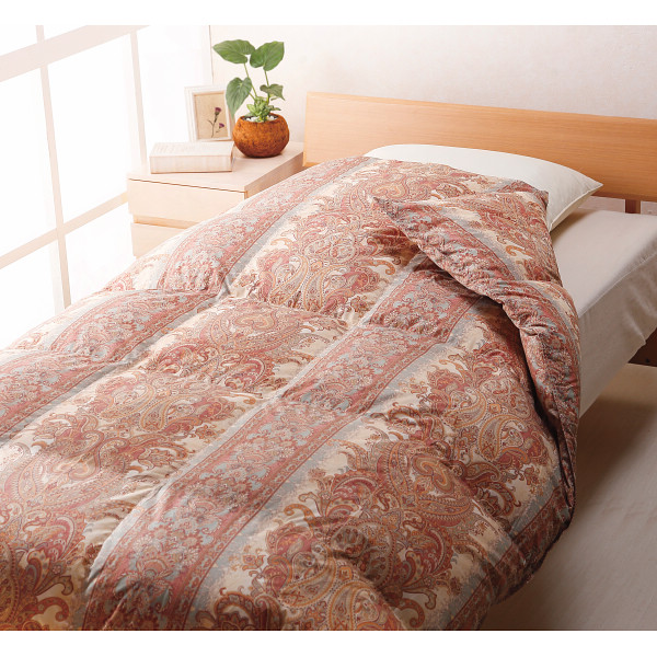 羽毛掛けふとん（ダウン８５％）２色組ベージュ／ブルー