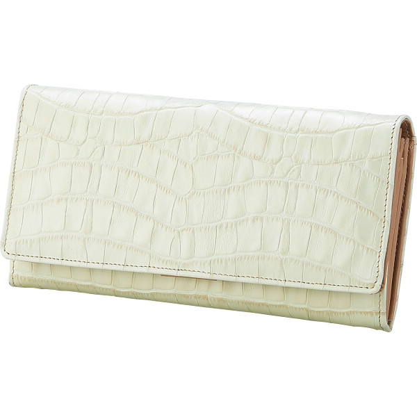 カンサイセレクション レディース型押し長財布ベージュ