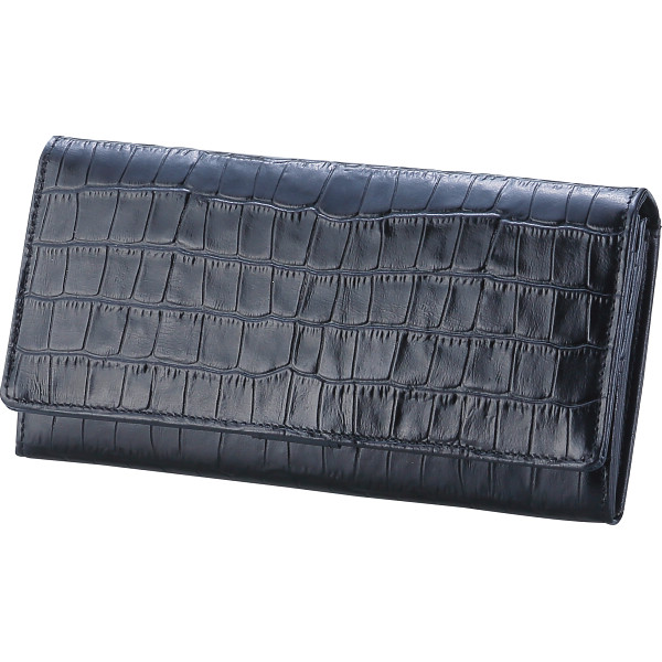 カンサイセレクション レディース型押し長財布ブラック