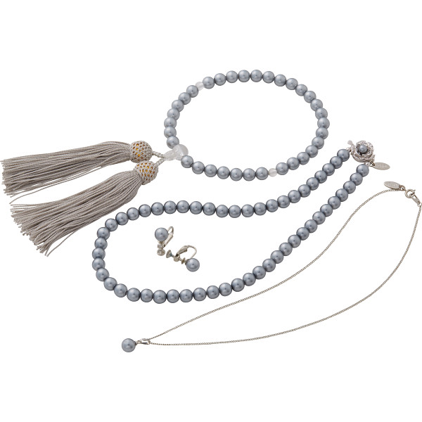 ユキコハナイ　パール４点セットグレー