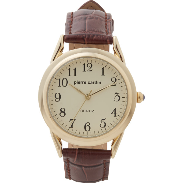 ピエールカルダン　メンズ腕時計ブラウン
