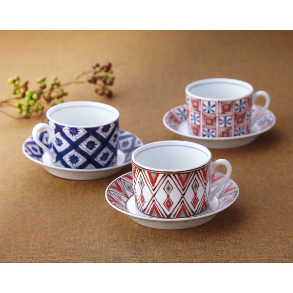 ｍｕｓｂｕ（むすぶ） 小紋 碗皿５客揃