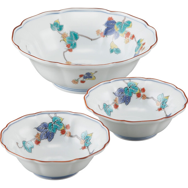 有田焼 蔦ぶどう 深鉢揃