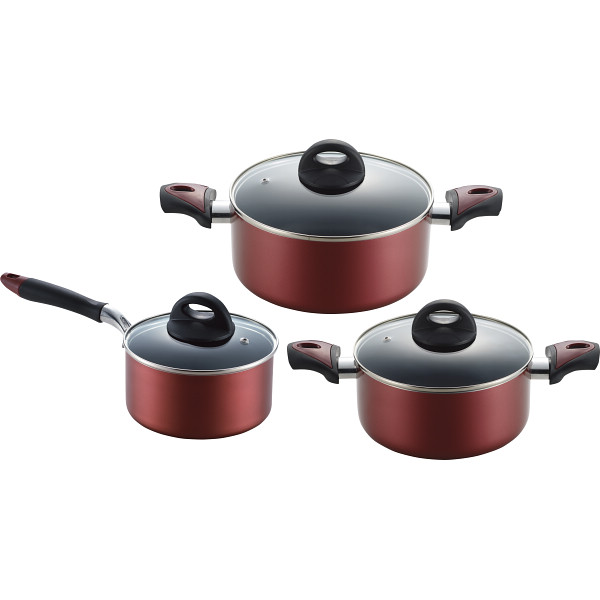 リアン ＩＨ対応アルミ鍋３点セット