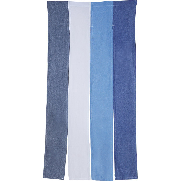 のれん２色セット（マーリン）ブルー×アイボリー