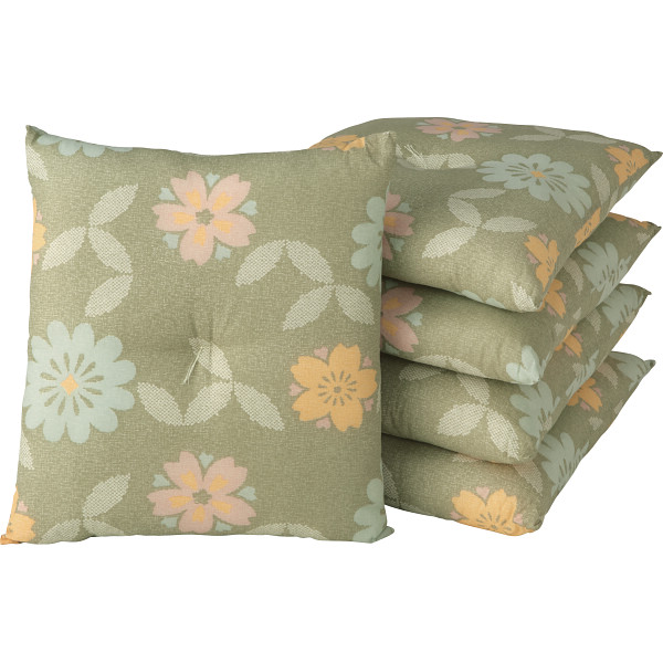 座布団５枚セットグリーン