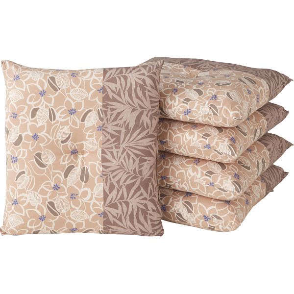 座布団５枚セットフェアリー柄ブラウンブラウン