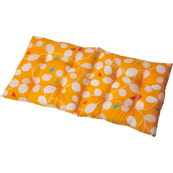 たためる長座ぶとん２枚セット（ちどり）オレンジ