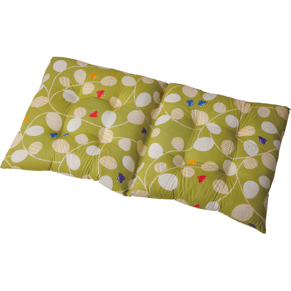 たためる長座ぶとん２枚セット（ちどり）グリーン