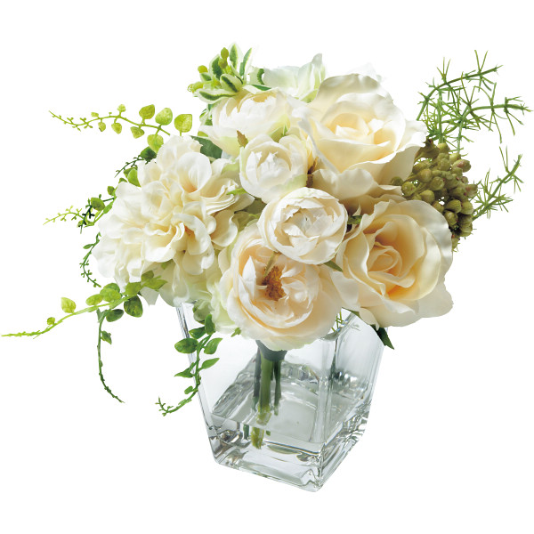 ローズのウォーターアレンジメントホワイト