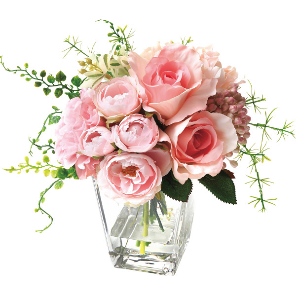 ローズのウォーターアレンジメントピンク