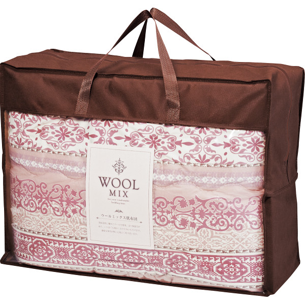 ウール混肌掛けふとんローズ