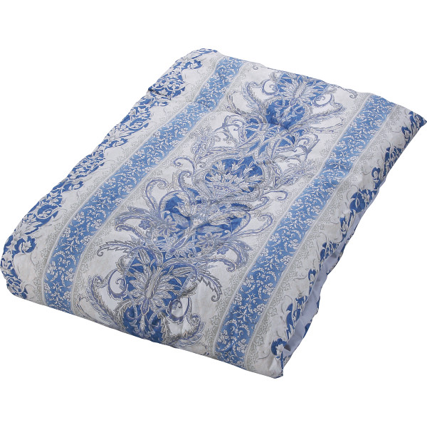 日本製 ウール１０％入り肌掛けふとんブルー