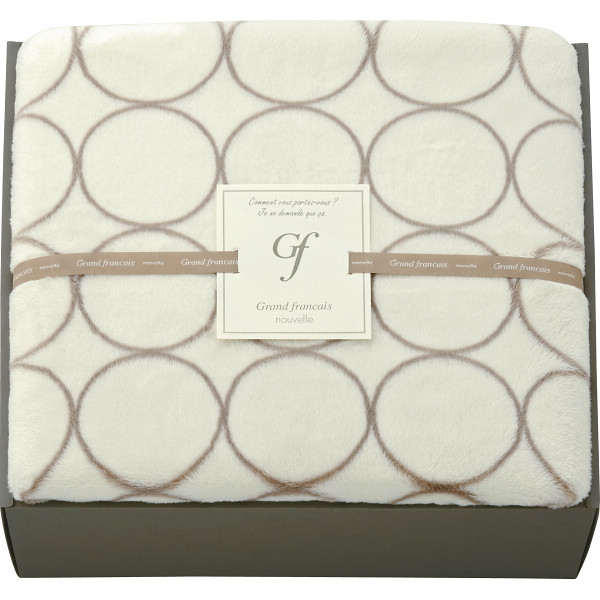 グランフランセヌーベル ハイソフトタッチマイヤー毛布アイボリー