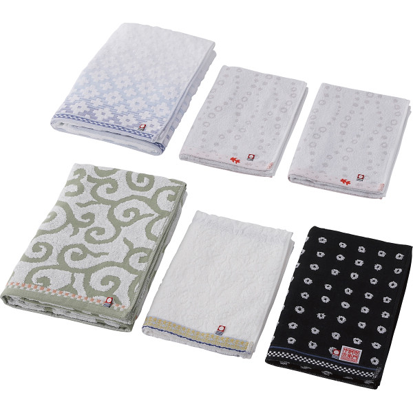 柄おまかせ（今治タオル）バス・フェイスタオルセット