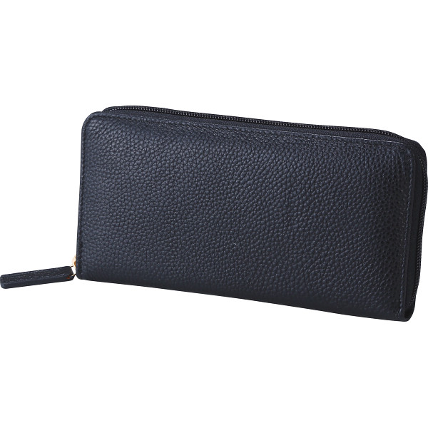 牛革コインが分けられる長財布ブラック