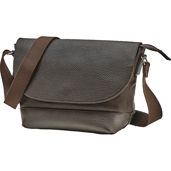 姫路レザー牛革ボディバッグ（男女兼用）チョコ